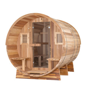 Cedar Barrel Sauna with Porch - 6 Person